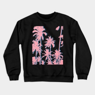 Summer pink palm trees Crewneck Sweatshirt